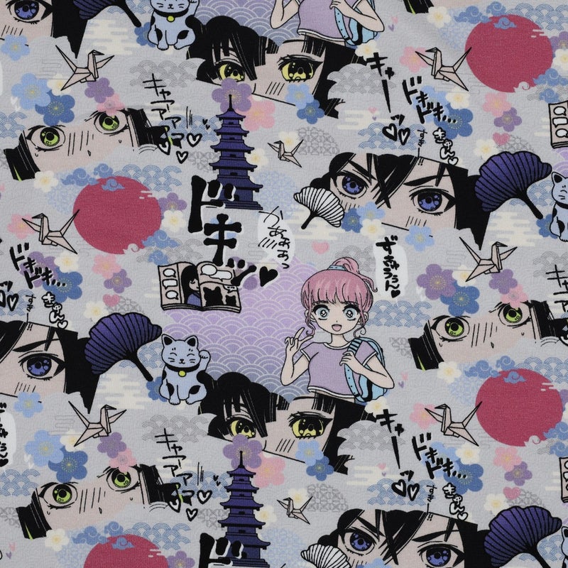 Trikoo Manga lila pastelli -vaalea harmaa 05604.001